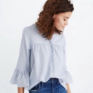 Madewell Veranda Bell Sleeve Striped Shirt